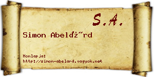 Simon Abelárd névjegykártya